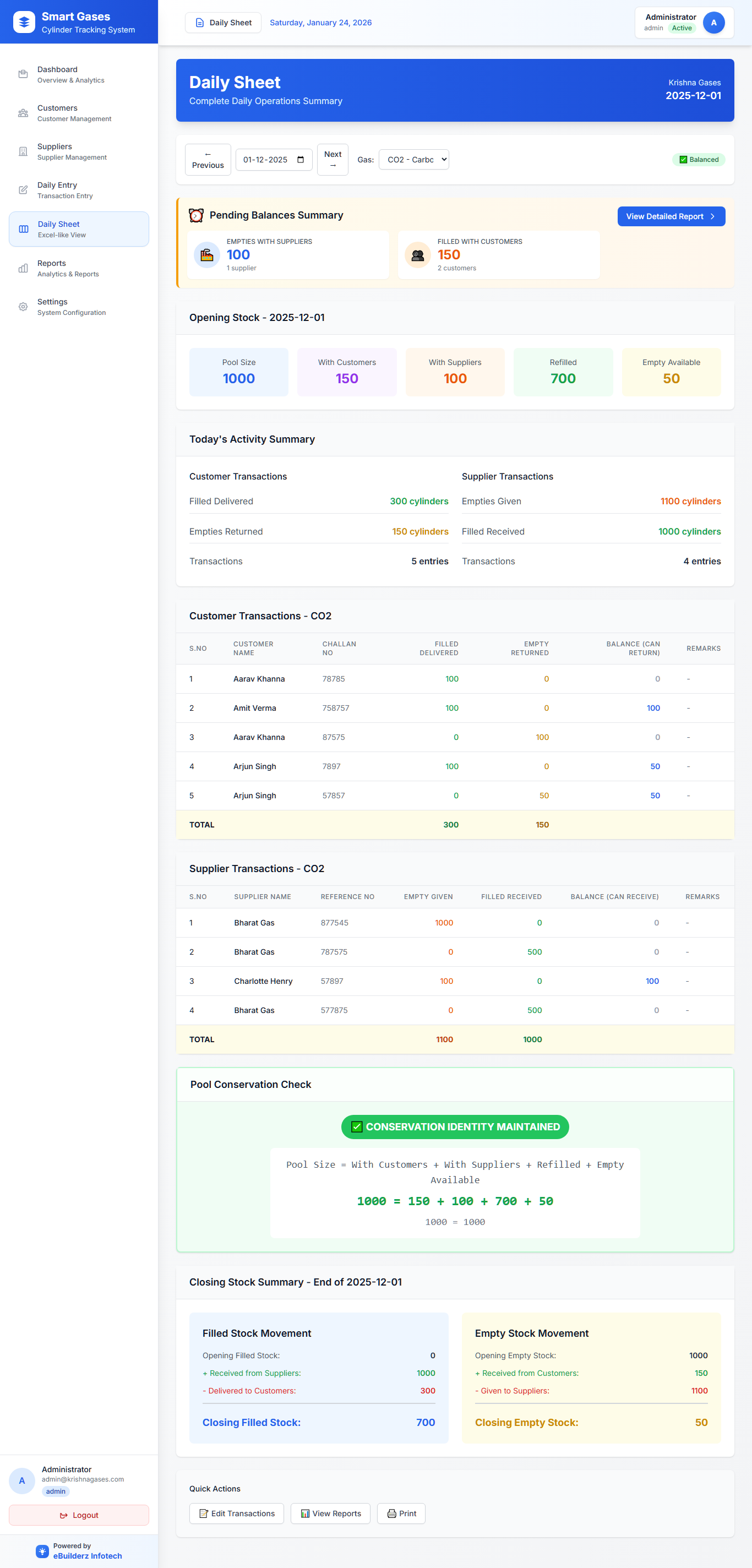 Customer & Supplier Balance Tracking