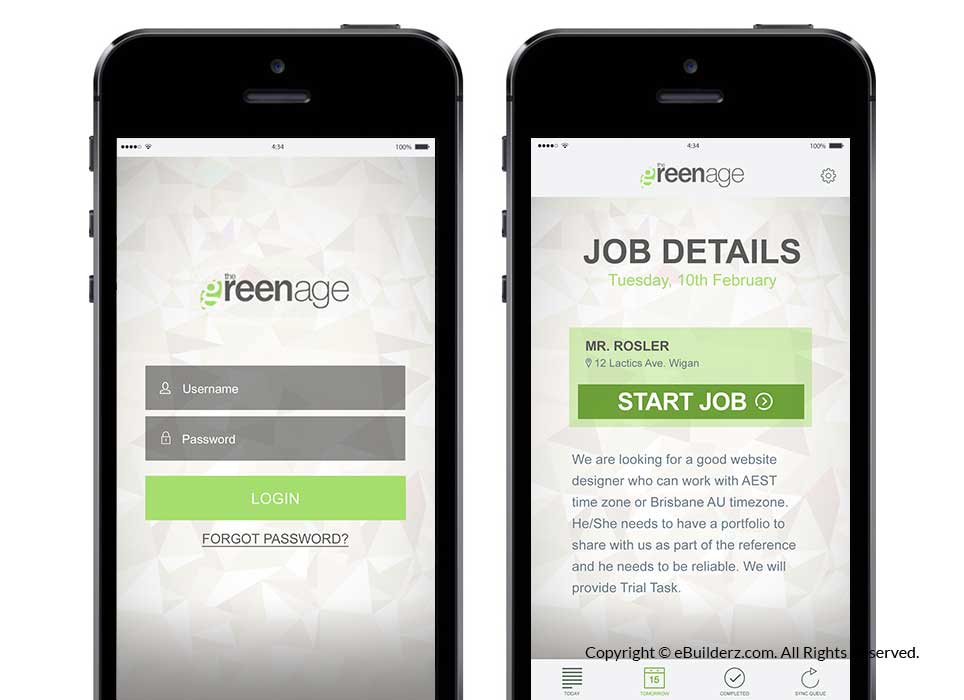 greenage app mobile ebuilderz 4