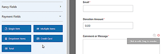 Donation form - Add amount