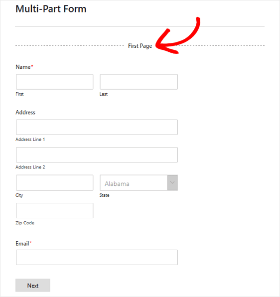 wordpress multi page form