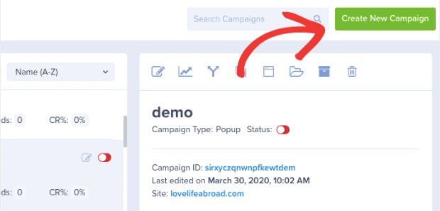 website notification bar - Create a new campaign final picture