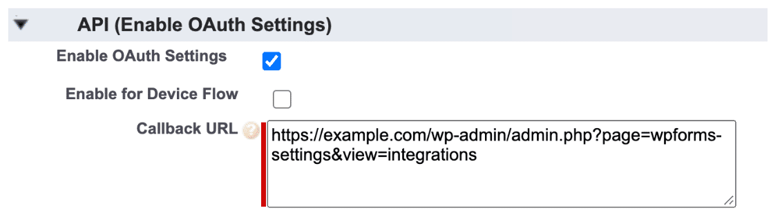 salesforce wordpress - API enable