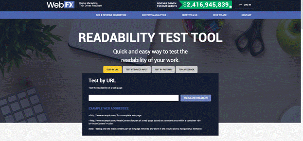 Readability Test Tool