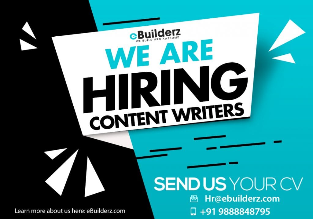 We are Hiring eBuilderz Content Writers 1