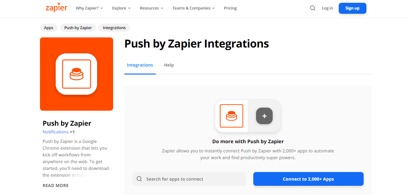 push by zapier