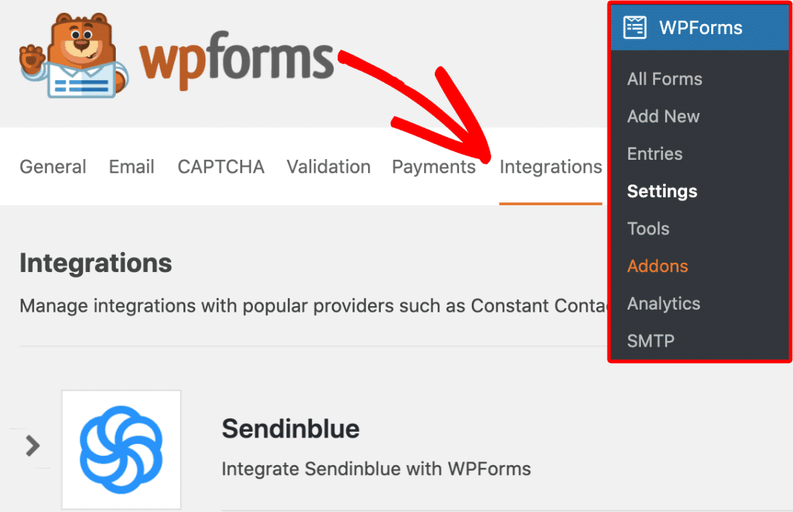 How to Link your Sendinblue to your WPForms - sendinblue email marketing