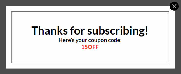 email integration-coupon popup